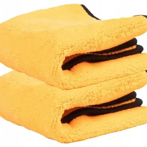 Autentyczny 2x RĘCZNIK MIKROFIBRA DO OSUSZANIA POLEROWANIA AUTA DETAILING 40x60 600gsm