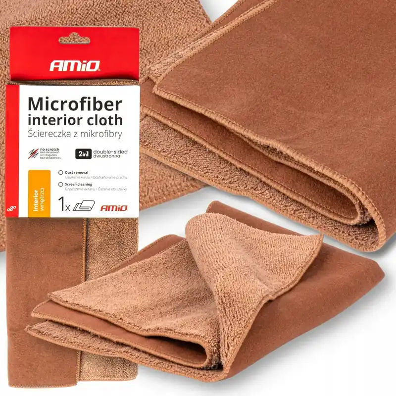 Autentyczny MIKROFIBRA ŚCIERKA 2W1 DO CZYSZCZENIA WNĘTRZA SAMOCHODU EKRANÓW SZYB LUSTER