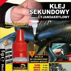 KLEJ CYJANOAKRYLOWY SEKUNDOWY 5G C-129 TECHNICQLL Wysoka jakość