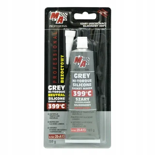 Popularny MOJE AUTO USZCZELNIACZ SILIKONOWY 100G SZARY OD -54°C DO 399°C/ MA PROFESSI