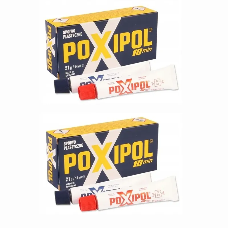 POXIPOL - klej dwuskładnikowy metaliczny 21g/ 14ml zestaw kleje klejów 2szt Oferta