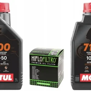 Wysoka jakość Olej MOTUL 7100 10W50 2L + Filtr Hiflo HF155 HF157 Ktm Exc Sxf 525 450 250