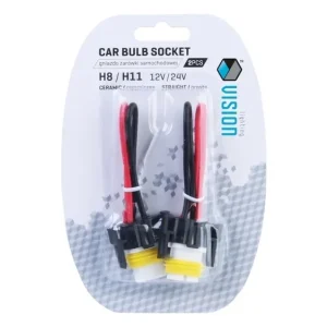 Gniazdo żarówki H8/H11, proste, ceramiczne, przewód 15 cm, 2 szt. Zamów teraz